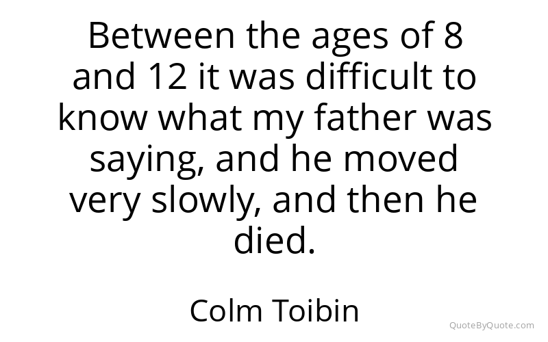 Preview image for this quote by Colm Toibin