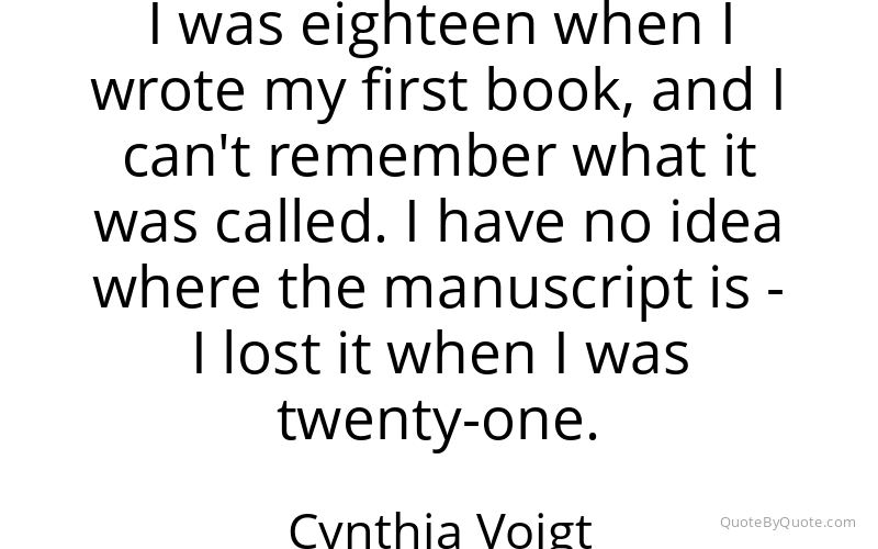Preview image for this quote by Cynthia Voigt