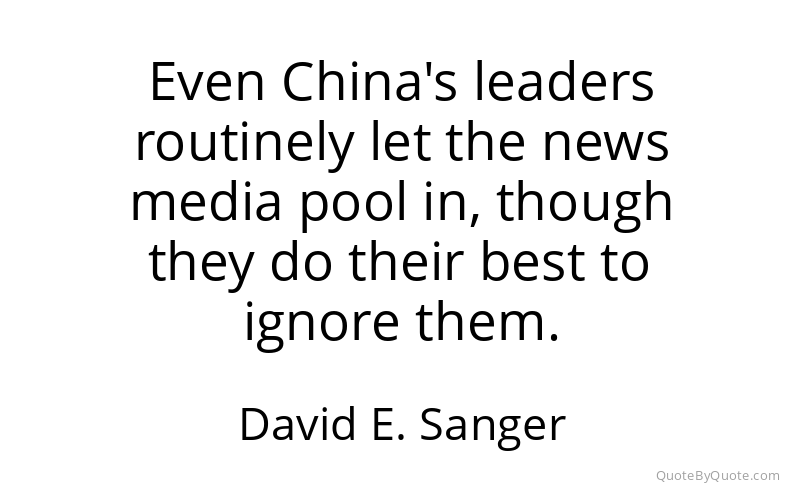 Preview image for this quote by David E. Sanger