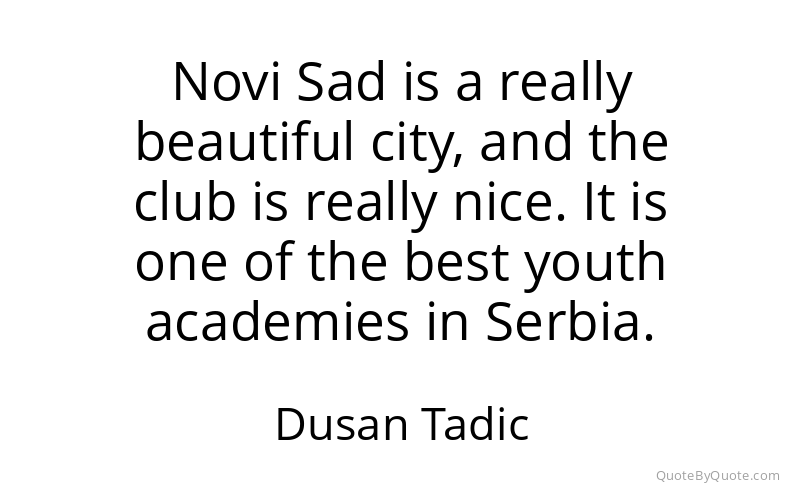 Preview image for this quote by Dusan Tadic