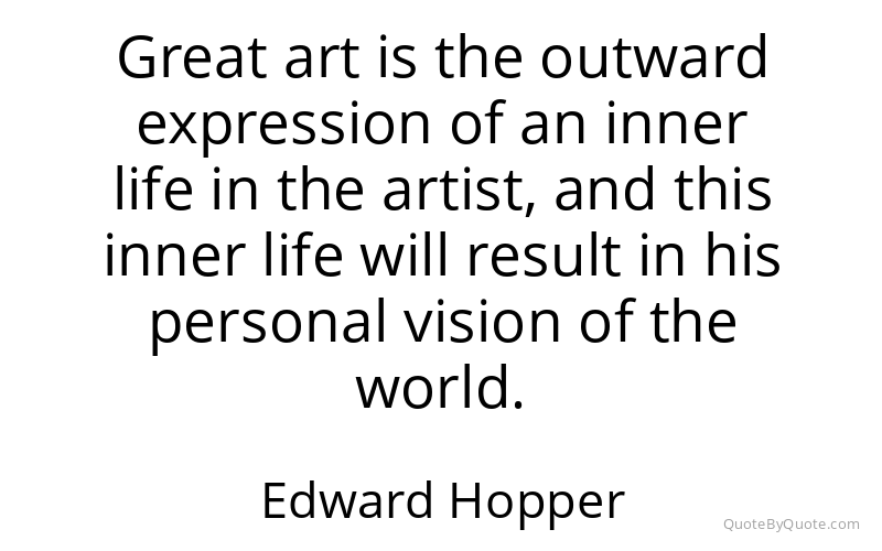 Preview image for this quote by Edward Hopper