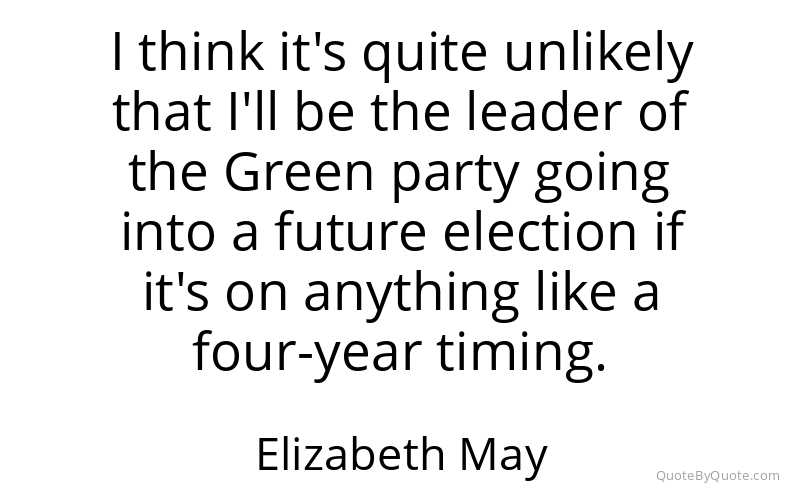 Preview image for this quote by Elizabeth May