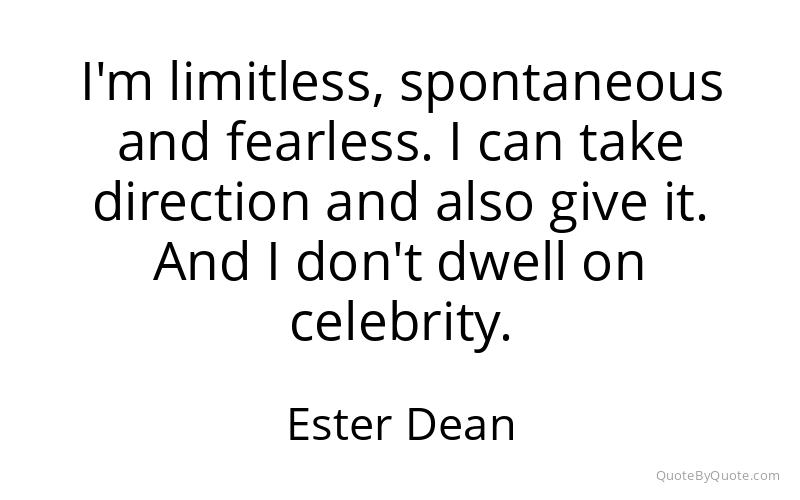 Preview image for this quote by Ester Dean