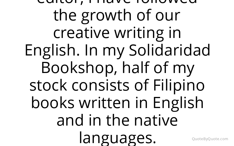 Preview image for this quote by F. Sionil Jose