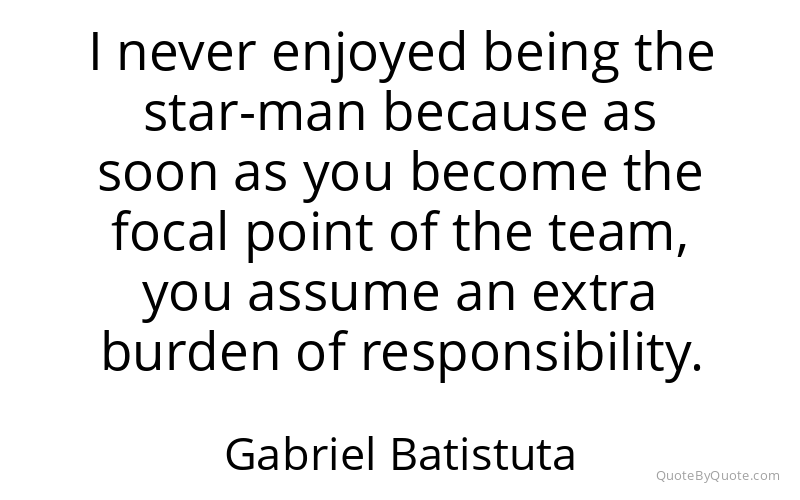 Preview image for this quote by Gabriel Batistuta