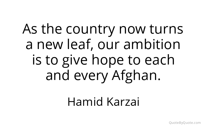 Preview image for this quote by Hamid Karzai