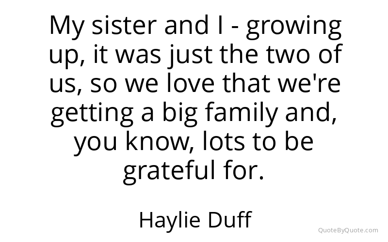 Preview image for this quote by Haylie Duff