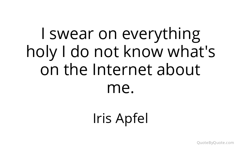 Preview image for this quote by Iris Apfel