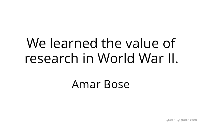 Preview image for this quote by Amar Bose