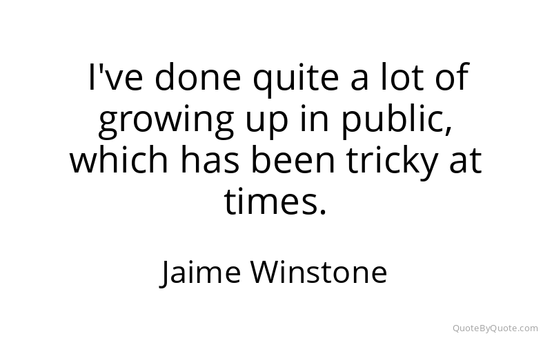 Preview image for this quote by Jaime Winstone