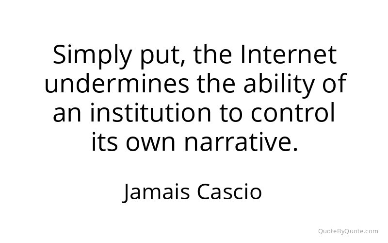 Preview image for this quote by Jamais Cascio