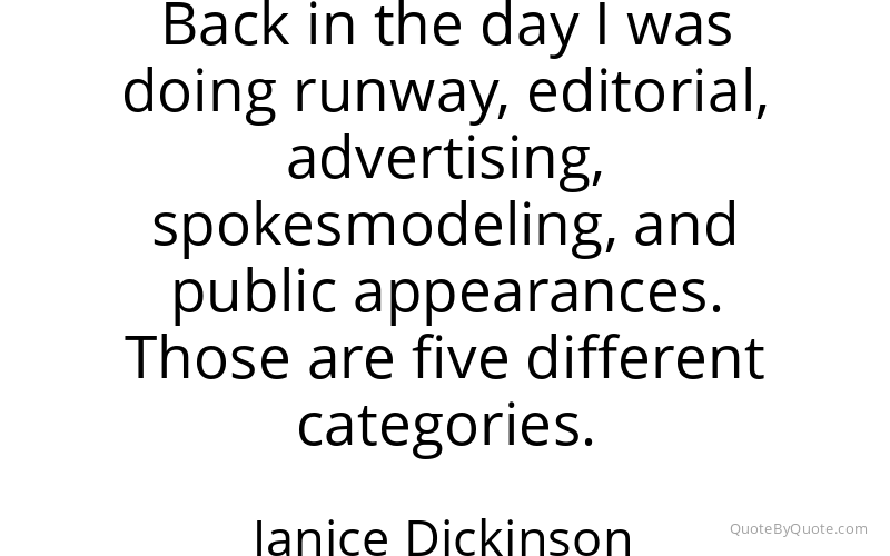 Preview image for this quote by Janice Dickinson