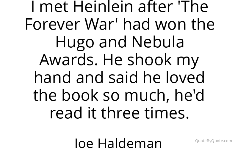 Preview image for this quote by Joe Haldeman