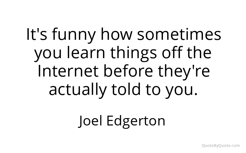 Preview image for this quote by Joel Edgerton