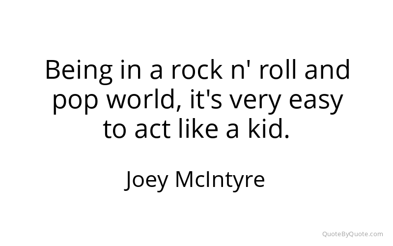 Preview image for this quote by Joey McIntyre