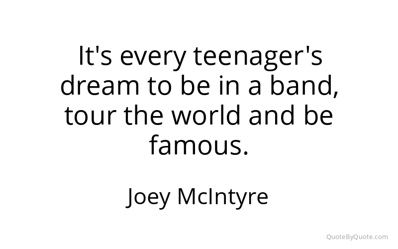 Preview image for this quote by Joey McIntyre