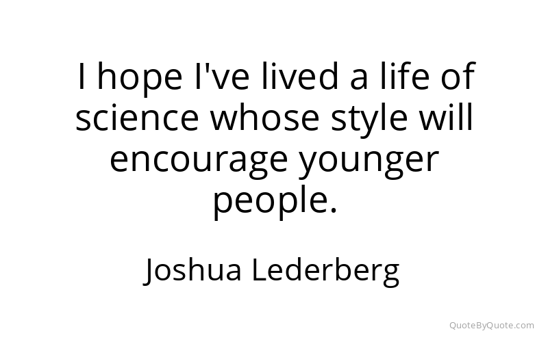 Preview image for this quote by Joshua Lederberg