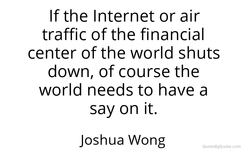 Preview image for this quote by Joshua Wong