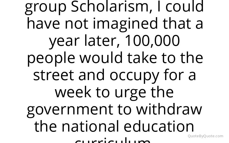 Preview image for this quote by Joshua Wong
