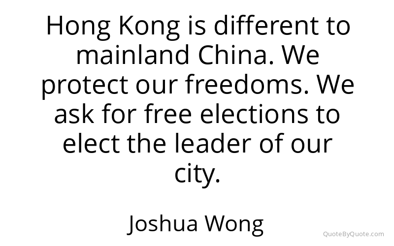 Preview image for this quote by Joshua Wong