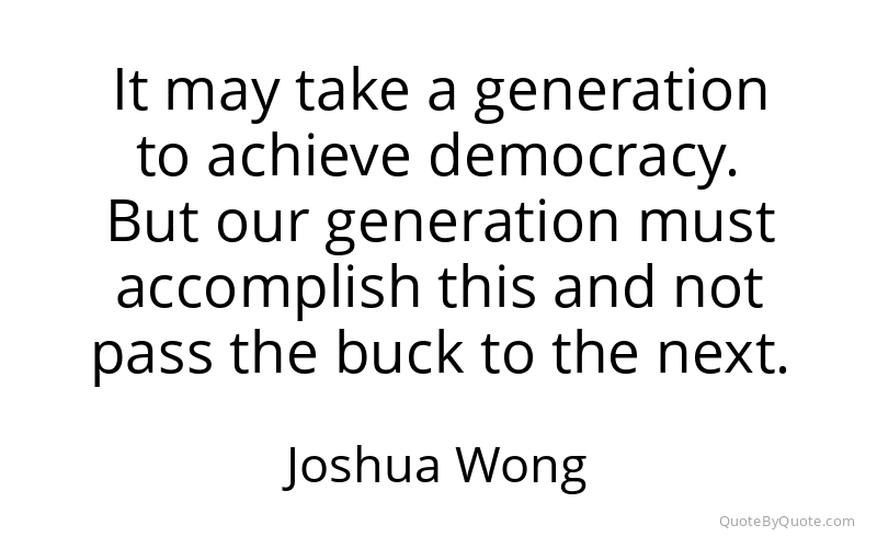 Preview image for this quote by Joshua Wong