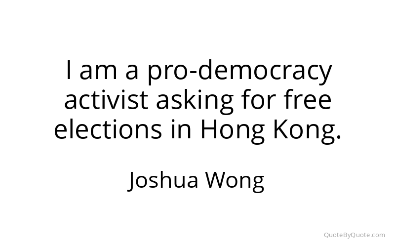 Preview image for this quote by Joshua Wong
