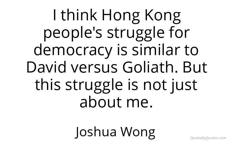 Preview image for this quote by Joshua Wong