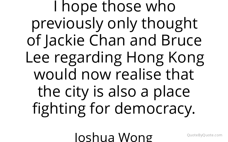 Preview image for this quote by Joshua Wong