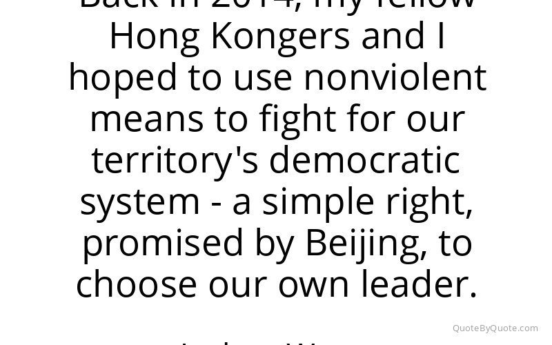 Preview image for this quote by Joshua Wong