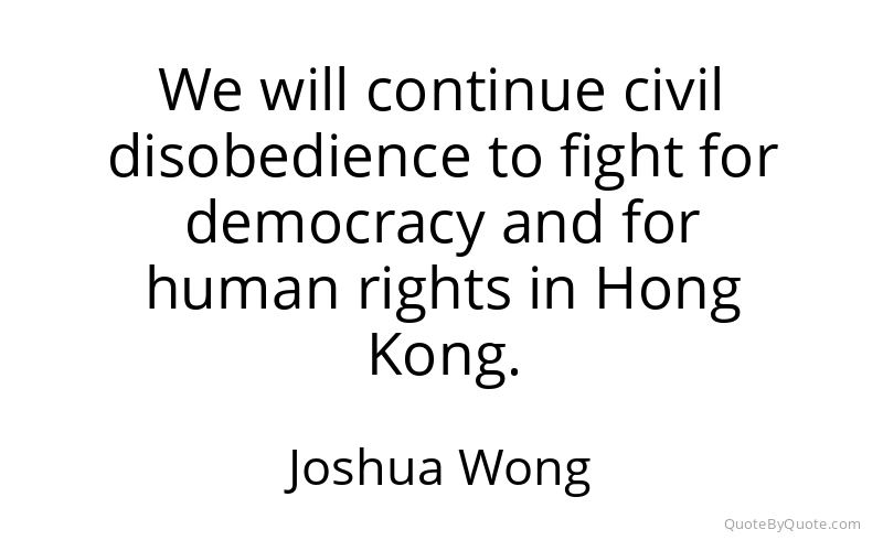 Preview image for this quote by Joshua Wong