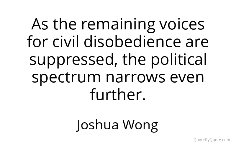 Preview image for this quote by Joshua Wong
