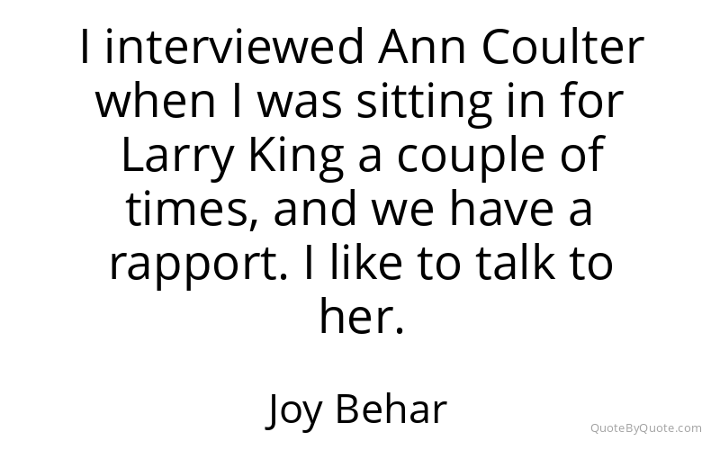 Preview image for this quote by Joy Behar