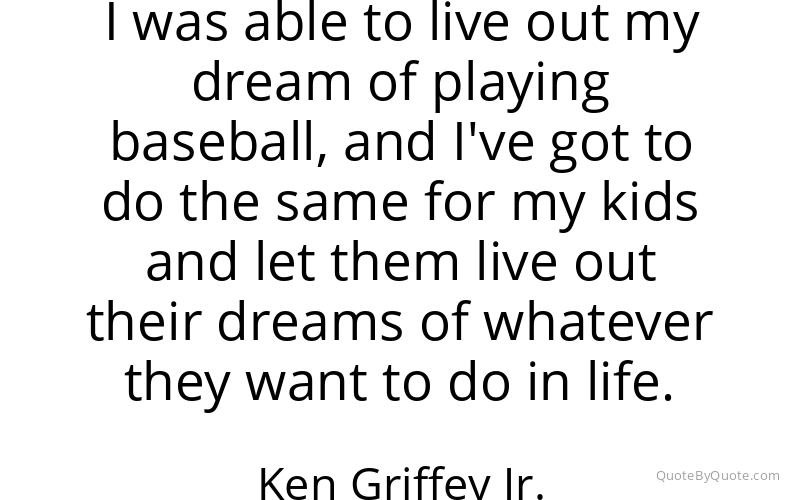 Preview image for this quote by Ken Griffey Jr.