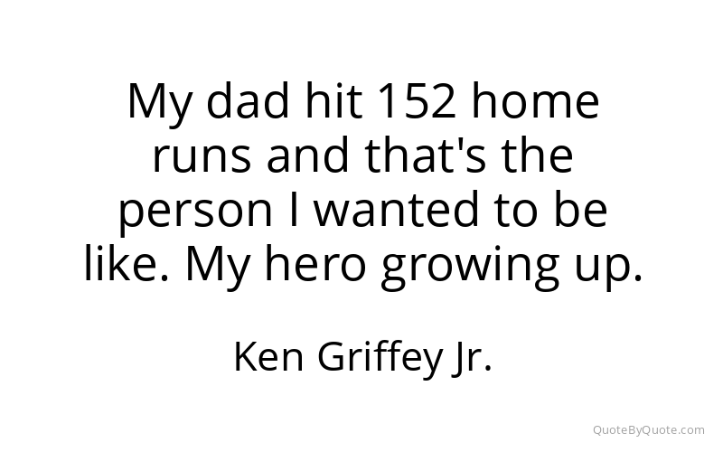Preview image for this quote by Ken Griffey Jr.