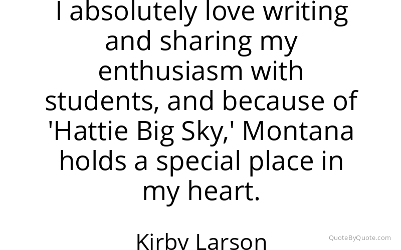 Preview image for this quote by Kirby Larson