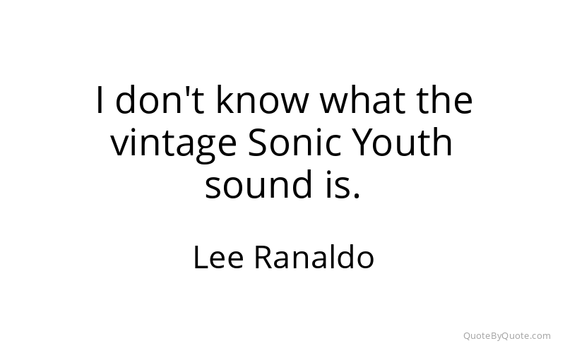 Preview image for this quote by Lee Ranaldo