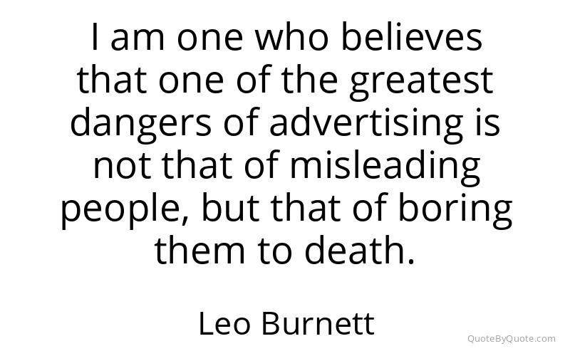 Preview image for this quote by Leo Burnett