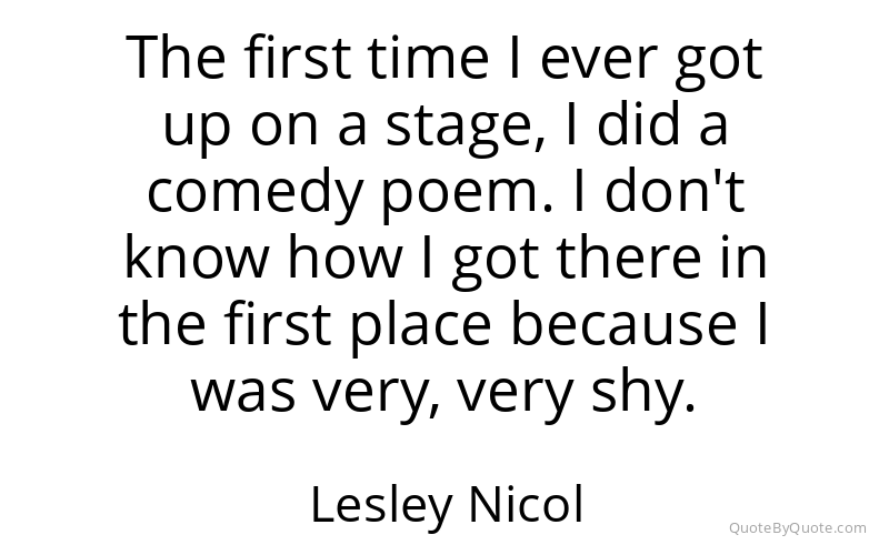 Preview image for this quote by Lesley Nicol