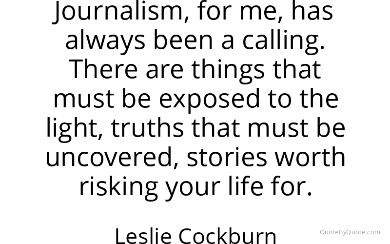 Preview image for this quote by Leslie Cockburn