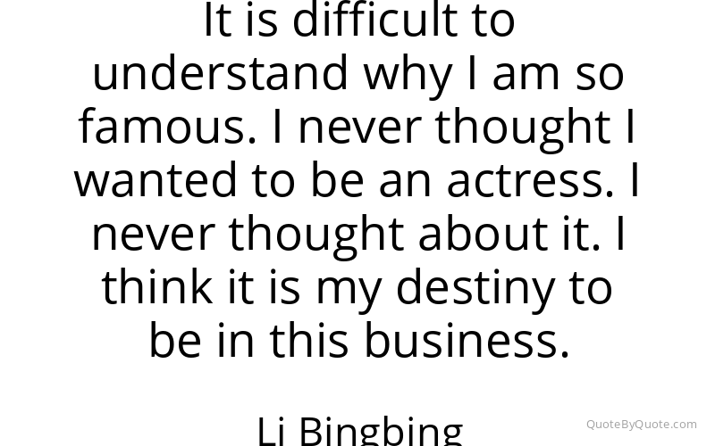 Preview image for this quote by Li Bingbing