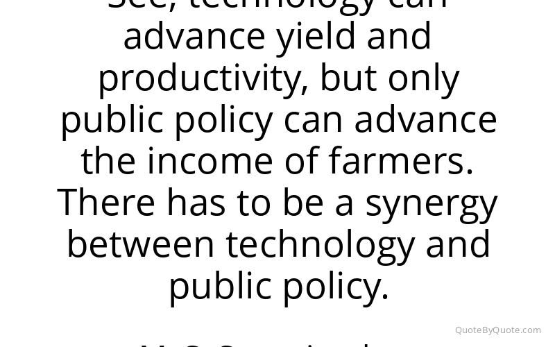 Preview image for this quote by M. S. Swaminathan