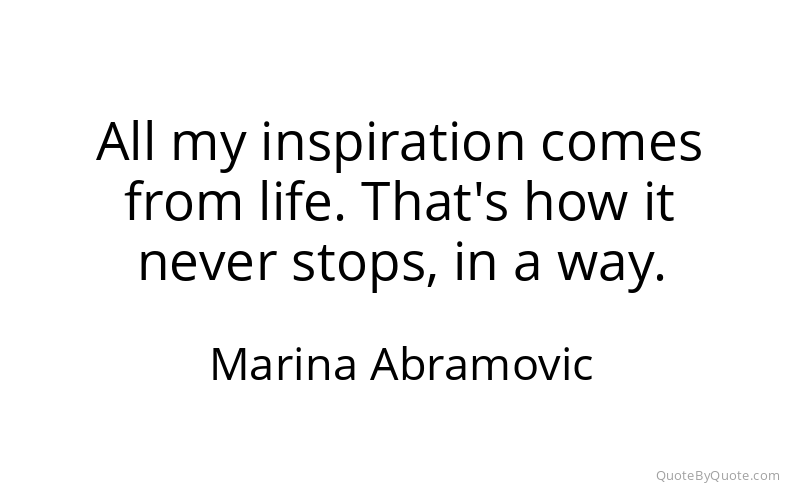 Preview image for this quote by Marina Abramovic