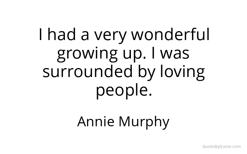 Preview image for this quote by Annie Murphy