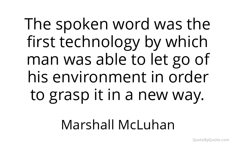 Preview image for this quote by Marshall McLuhan