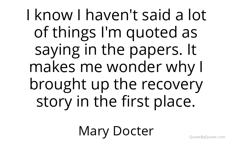Preview image for this quote by Mary Docter