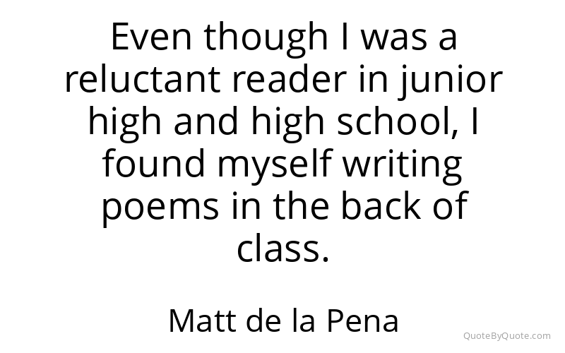Preview image for this quote by Matt de la Pena