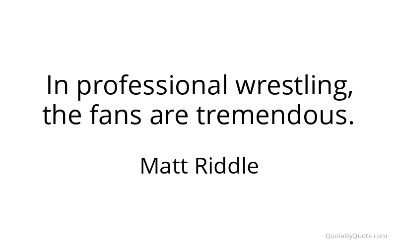 Preview image for this quote by Matt Riddle