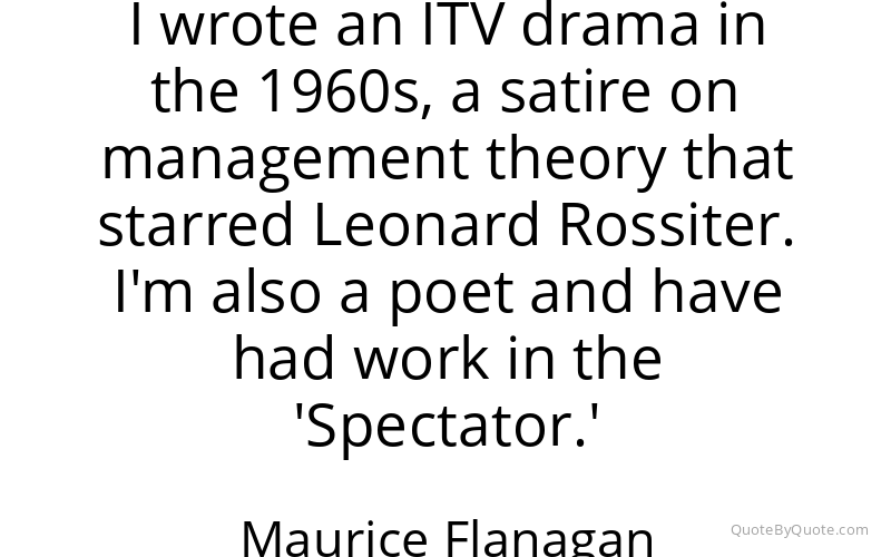 Preview image for this quote by Maurice Flanagan