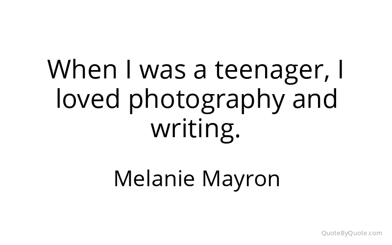 Preview image for this quote by Melanie Mayron
