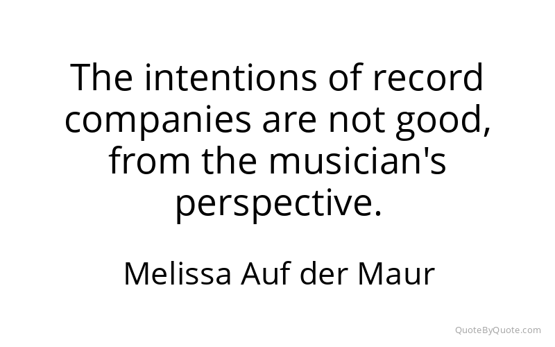 Preview image for this quote by Melissa Auf der Maur